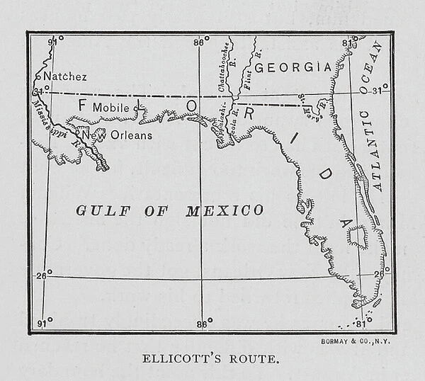 Ellicott's route (litho)