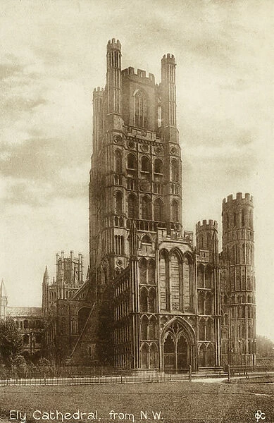 Ely Cathedral, from North West (b  /  w photo)