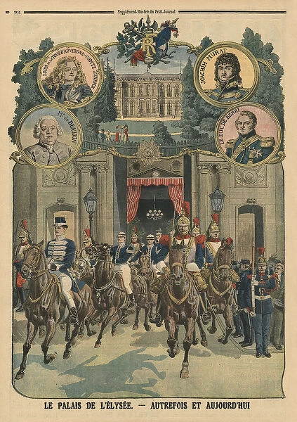 The Elysee Palace, formerly and today, back cover illustration from Le Petit Journal