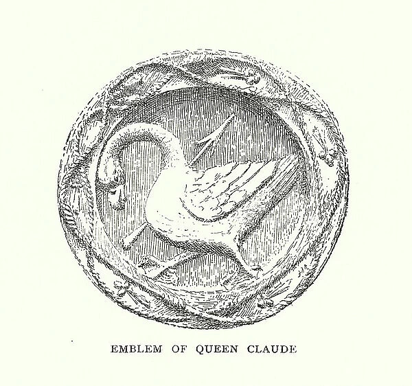 Emblem of Queen Claude (litho)