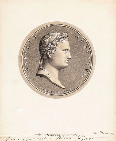 Emperor Napoleon I, in Profile to the right - A Design for a Medal