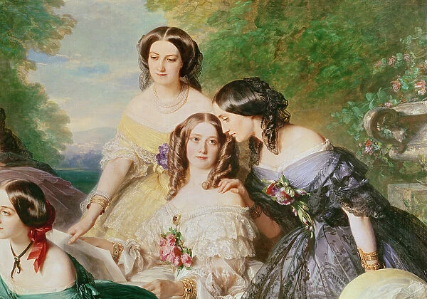 Empress Eugenie (1826-1920) and her Ladies in Waiting, detail of Baronne de Malaret