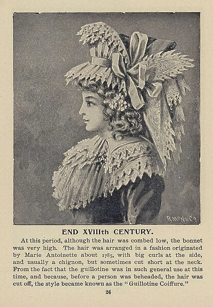 End XVIIIth century women's headdress (litho)