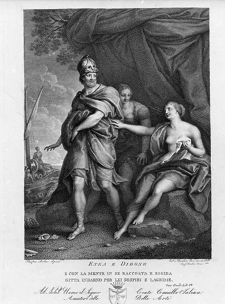 Eneide de Virgil (70 BC-19 BC), Book IV, the Trojan heros Enee abandons Didon who