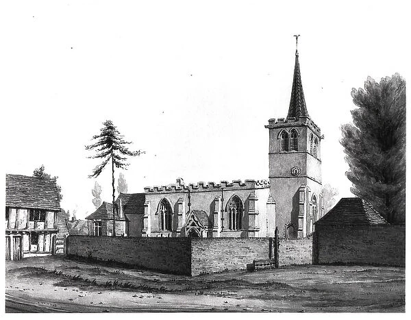 An English Church (w  /  c on paper) (b  /  w photo)