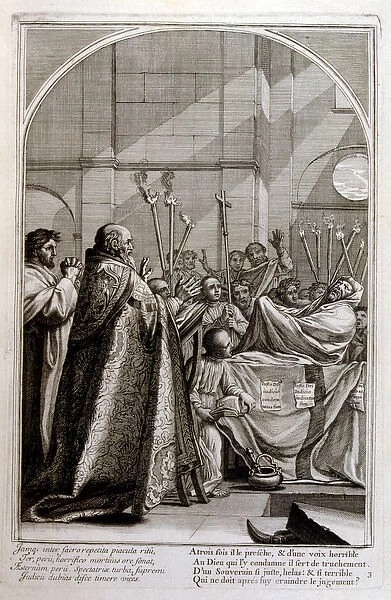 Engraving by Francois Chauveau 1680 The life of St Bruno