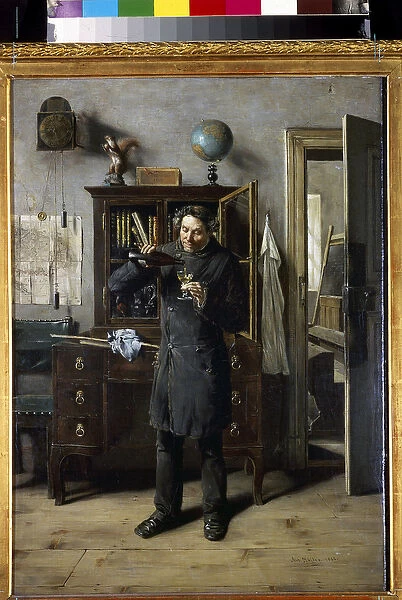 enseignant Ivrogne - Teacher Drunkard par Anton Eduard Muller (Mueller) (1853-1897)