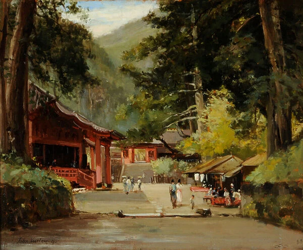 Entrance to the Mausoleum of Jyemiten, Nikko, Japan, 1890 (oil on panel)