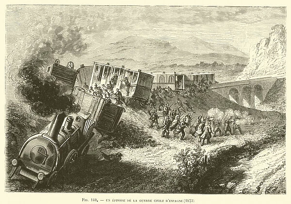 Un Episode de la Guerre Civile D Espagne, 1873 (engraving)