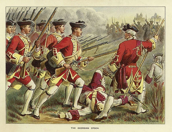 Epochs of the British Army - The Georgian Epoch (colour litho)