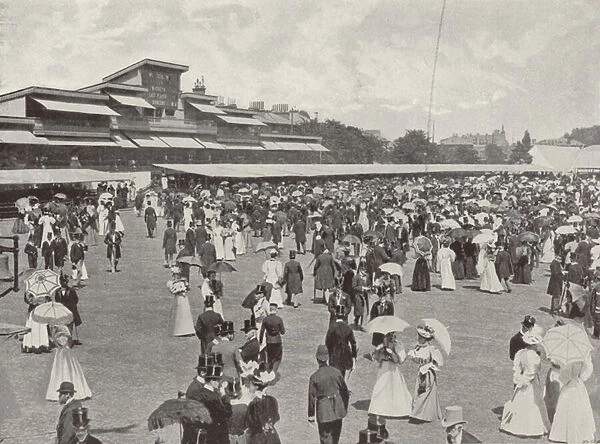 The Eton and Harrow Match at Lords (1895): Luncheon Interval (b  /  w photo)