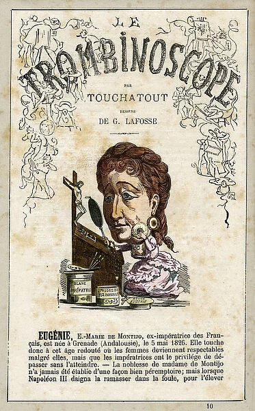 Eugenie de Montijo, front cover of 'Le Trombinoscope'no