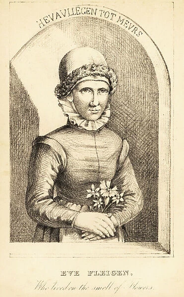 Eve Flegen, the Maiden of Meurs, 17th century. 1869 (lithograph)