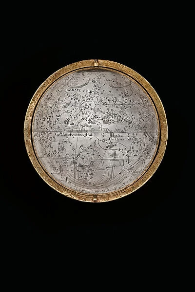 Two exceptional terrestrial and celestial globes, supported by Hercules and Atlas