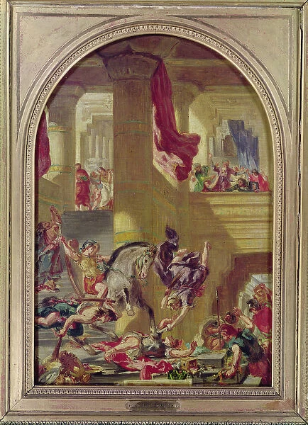 The Expulsion of Heliodorus from the Temple, c. 1857 (oil on canvas)