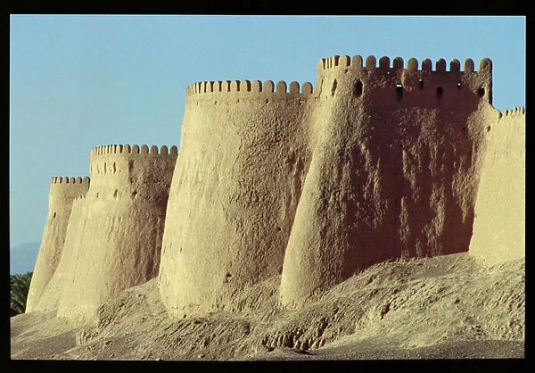 Exterior view of the mud-and-clay fortification walls of the citadel (photo)