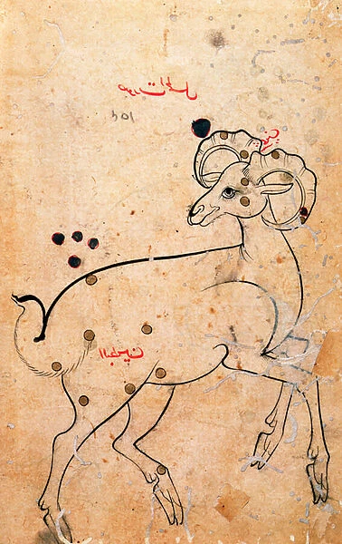 f. 154a Aries, the Ram, Persian, from Isfahan or Shiraz, c. 1600 (ink on paper)