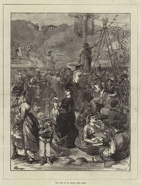 The Fair of St Cloud, near Paris (engraving)