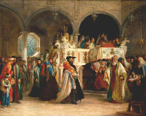 The Feast of the Rejoicing of the Torah at the Synagogue in Leghorn