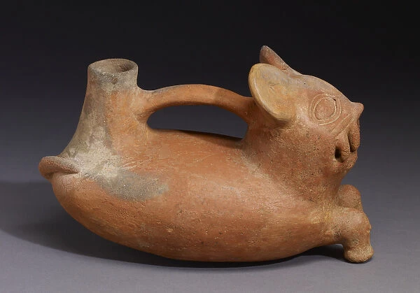 Feline Vessel, Vicus Culture (earthenware)