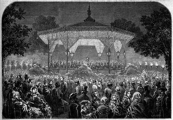 Festival de chant en Alsace, 1858: view of the kiosk in Colmar (Haut Rhin