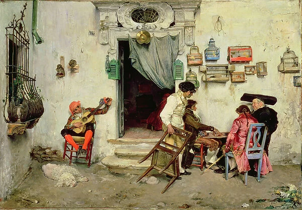 Figaros Shop, 1875 (oil on panel)
