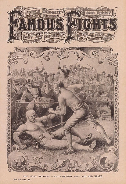 The fight between 'White-Headed Bob'and Ned Neale (litho)