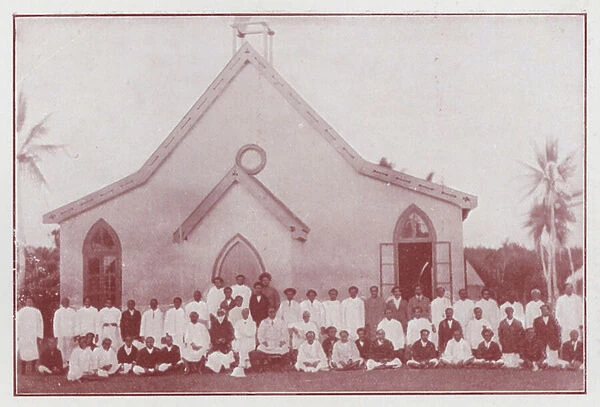 Fiji: Methodist Church at Lau (b  /  w photo)