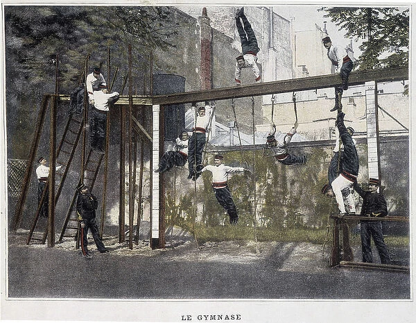 Firefighters (1890-1900): gym training - Arts Deco
