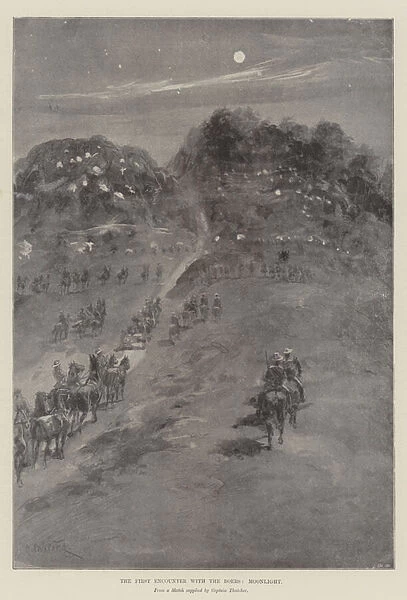The First Encounter with the Boers, Moonlight (litho)