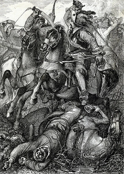 First North War: ' King Charles X Gustav of Sweden (1622-1660) during the Battle of Warsaw against Poland-Lithuania, July 1656' (Second Northern War)