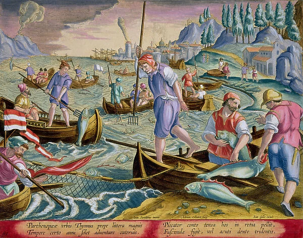 Fishing with Nets and Tridents in the Bay of Naples, plate 89 from
