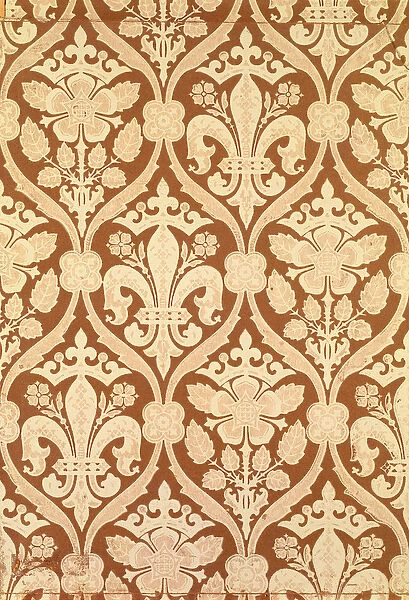 Fleur-de-Lis, reproduction wallpaper designed by S