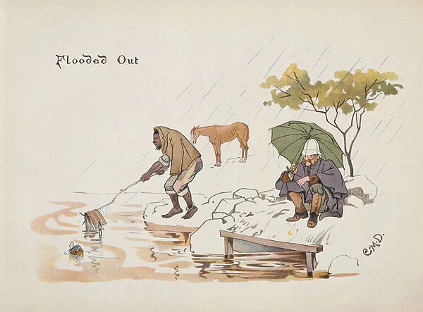 Flooded Out, from The Leaguer of Ladysmith, 1900 (colour litho)