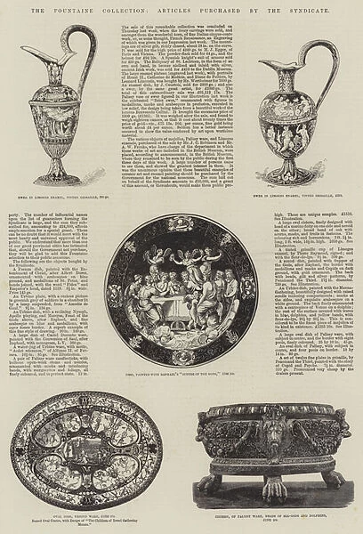The Fountaine Collection, Articles purchased by the Syndicate (engraving)