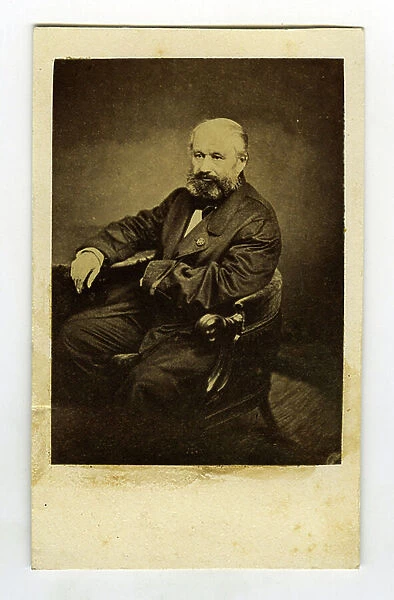 France, Portrait of a man with one hand and with a medal, 1860