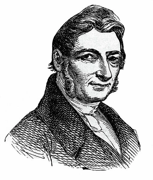 Franz Xaver Gabelsberger (1789-1849) inventeur allemand de la stenographie -Gabelsberger, Franz Xaver, inventor of a shorthand system. Illustration from : ' The world in illustrations, published by the author Dr. Chr. G