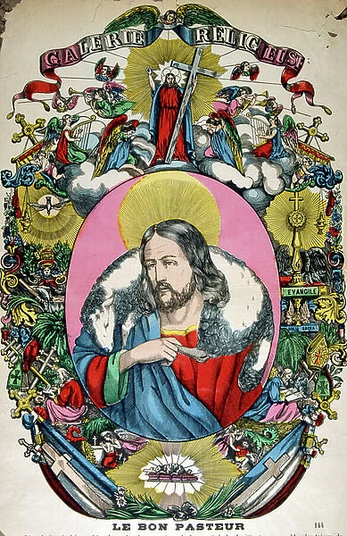 French 19th century illustration showing the resurrection of Christ
