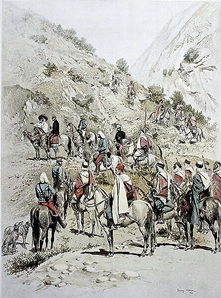 French Army, Spahis escorting French officers in North Africa circa 1880, by Detaille