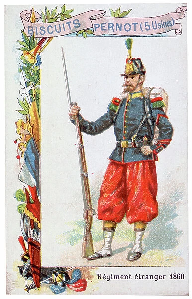 French Foreign Legion, soldier for Pernot Biscuits, 1860
