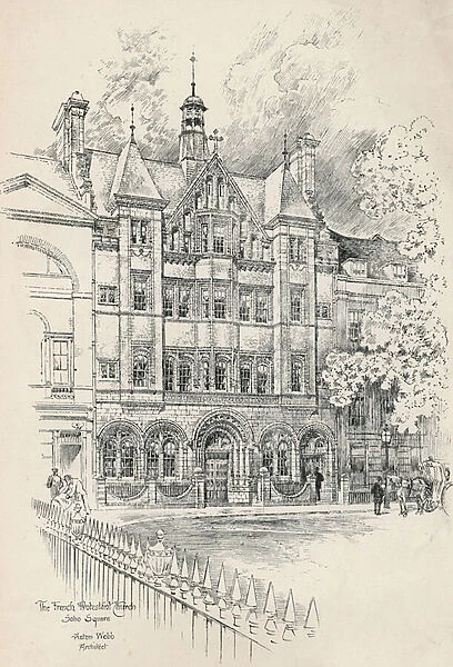 French Protestant Church, Soho Square (engraving)