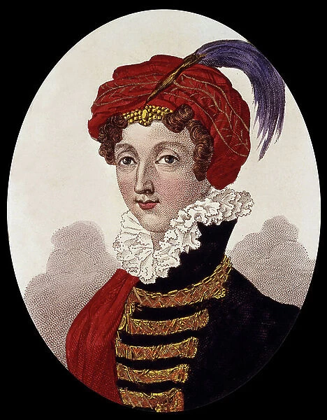 French queen Marie-Amelie (1782-1866) wife of LouisPhilippe, engraving