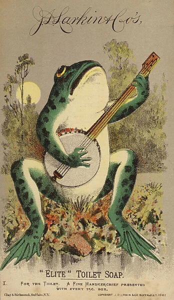 Frog Playing Banjo (chromolitho)