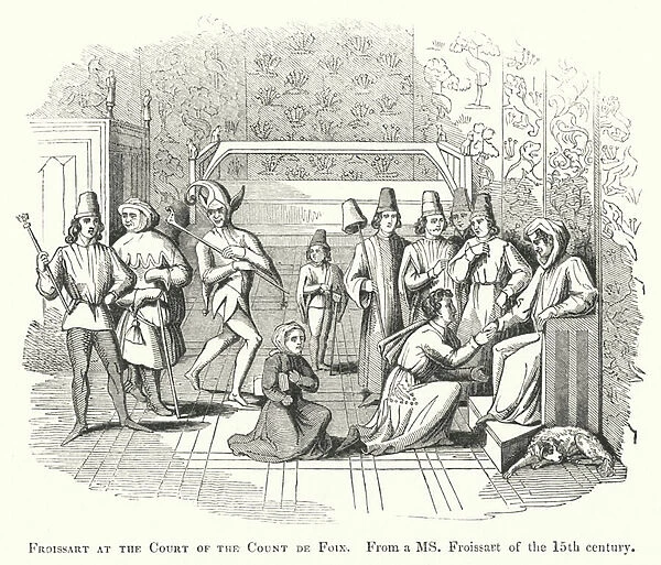 Froissart at the Court of the Count de Foix (engraving)