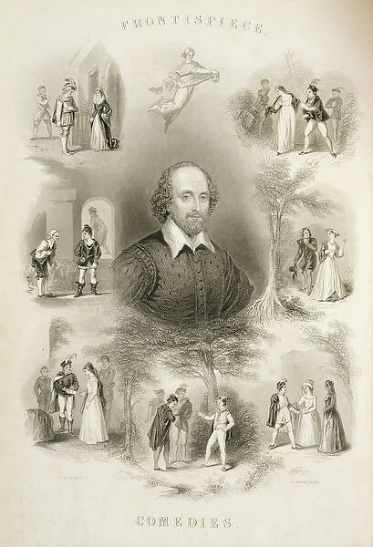 Frontispiece for the Comedies, from The Complete Works of Shakespeare