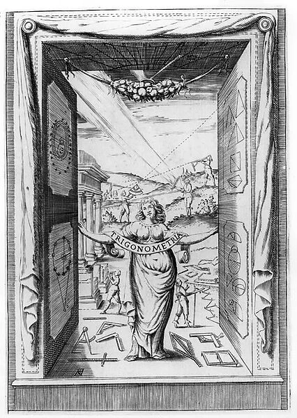 Frontispiece to Trigonometria by Bonaventura Cavalieri, 1643 (engraving)