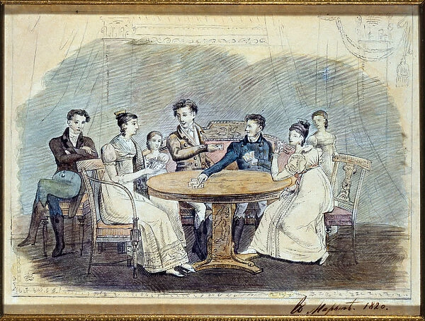 The Galitzines, 1820 (w  /  c on paper)