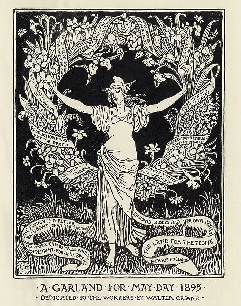 A Garland for May Day, 1895 (litho)