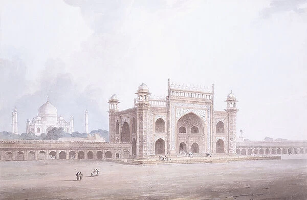 The Gateway of the Taj Mahal, Agra, Uttar Pradesh, (pencil and w  /  c)