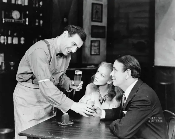 Gene Kelly, Julie Haydon and Eddie Dowling in a scene